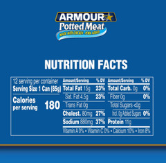 2 Pack – Armour Potted Meat Made With Chicken and Pork, 3 oz., 12 ct.