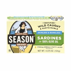 Season Skinless & Boneless Sardines in Oil – 4.375-Ounce (Pack of 12) Free Ship