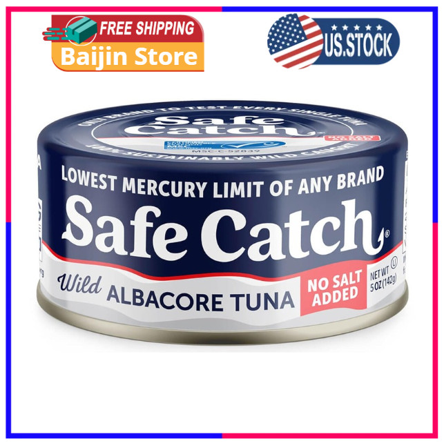 Safe Catch Canned Lowest Mercury Limit Albacore Tuna 5 Ounce 12 Pack Wild Caught