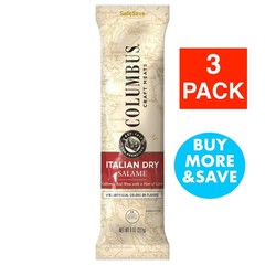3 PACKS Columbus Salami Italian Dry Salame 8oz Each FRESH 8/24/2026