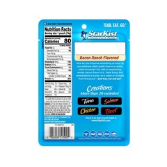 StarKist Tuna Creations Bacon Ranch Pouch 2.6 oz 24 Pack Wild Caught, 14g Pr…