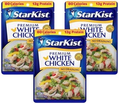 White Chicken Pouches – Ready to Eat, No Drain, Pack of 3