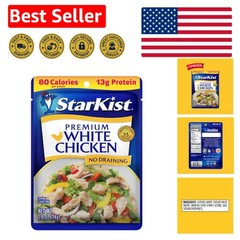 Convenient Ready-to-Eat White Chicken Pouch – 2.6 oz, High Protein Snack