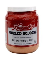 Koegel’s Pickled Bologna 40oz. Jar. Gluten Free Low Carb Keto Friendly Made MI