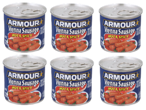 Armour Vienna Sausage Hot & Spicy 6 Pack