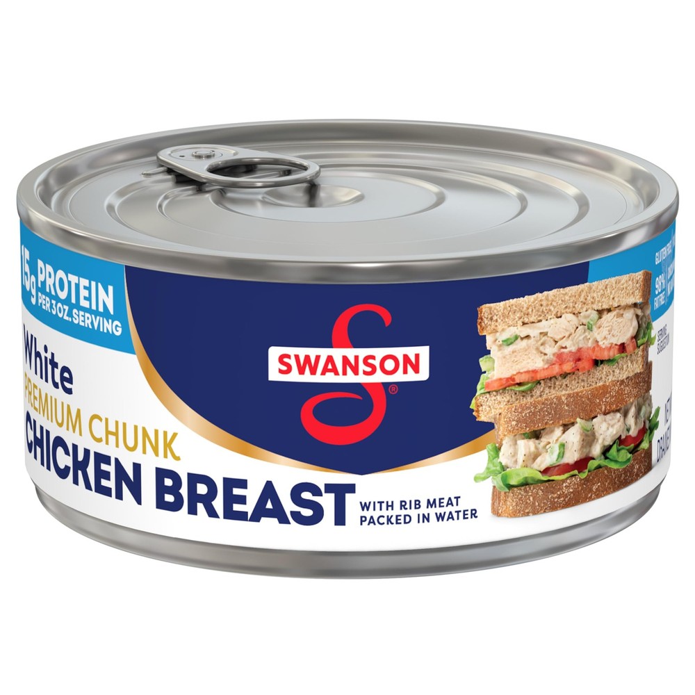 White Chicken Breast Chunk 9.75 Oz Can Fully Cooked Protein Ready To Eat