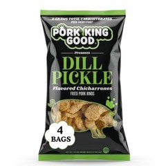 Dill Pickle Pork Rinds Chicharrones 4 Pack Keto Snacks