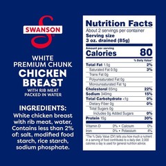 Ready-to-Eat Swanson White Chunk Chicken Breast – 98% Fat-Free, 12.5oz