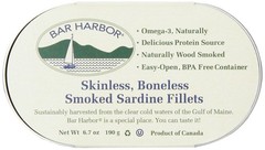 Wild Smoked Sardine Fillets, Skinless Boneless, 6.7 Ounce