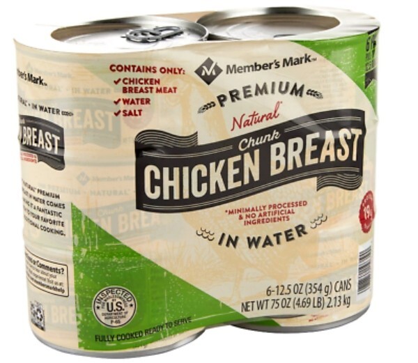 Member’s Mark Premium Chunk Chicken Breast, 12.5 Oz – 6 Pack, (Free Shipping)