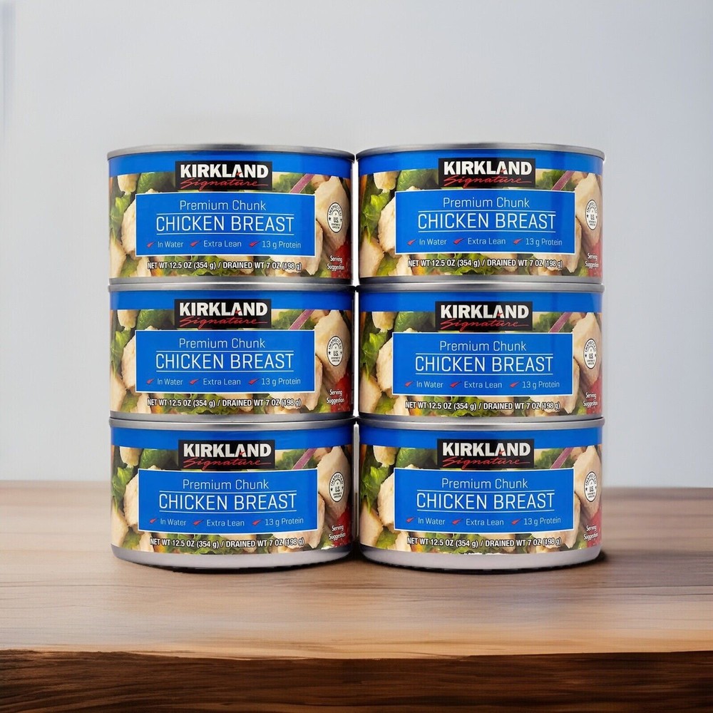 6 cans – Kirkland Chunk Chicken Breast 12.5oz Packed in Water