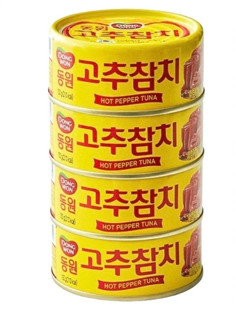 Dongwon Spicy Hot Pepper Tuna 4 Pack 150g Korean Canned Tuna Ready Meal