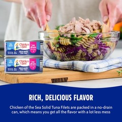 Chicken of the Sea Wild Caught Solid White Pure Albacore, No Drain, 4 oz Cans…