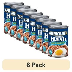 (8 pack) Armour Corned Beef Hash, 16g Protein Per Serving, 14 oz Can