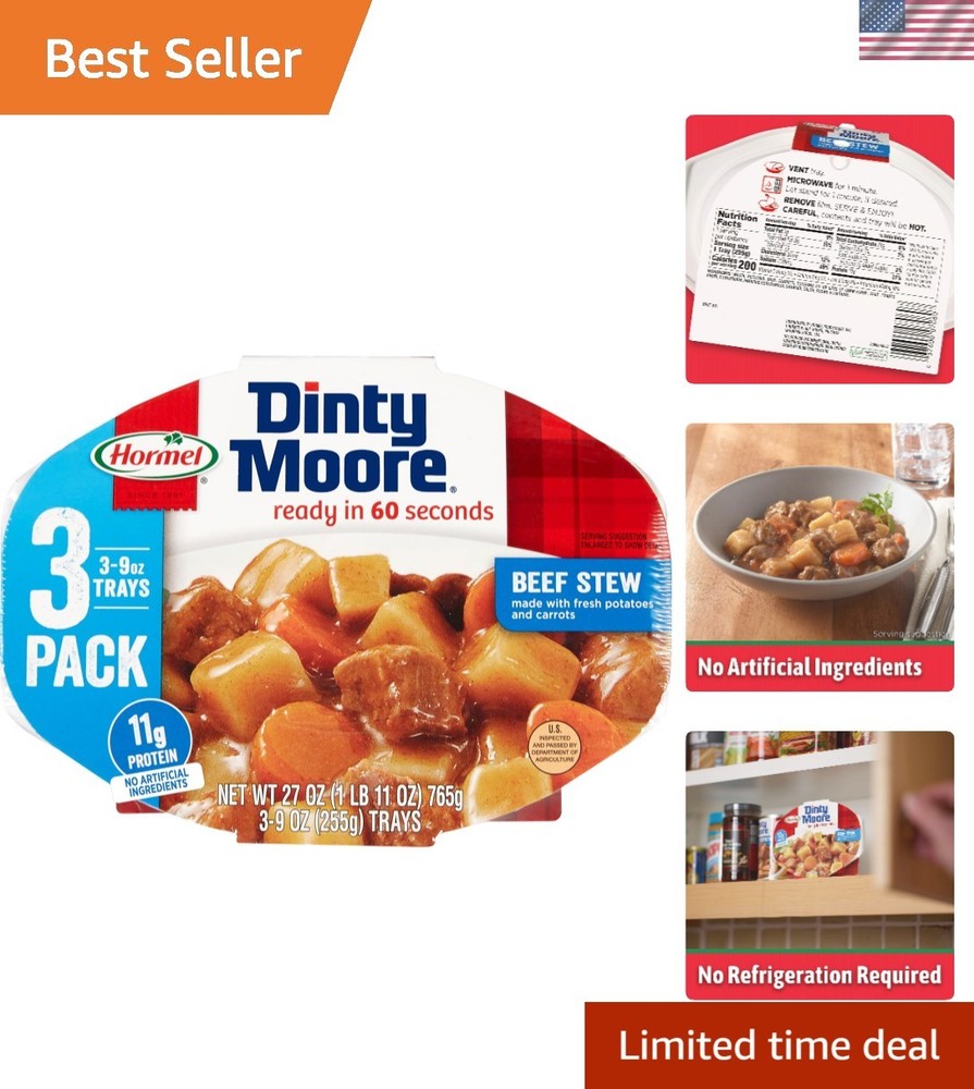 Flavorful Beef Stew in 9 Oz Can (Pack of 3) – Perfect for Hearty Dinners
