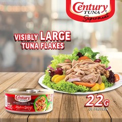 Century Tuna Hot & Spicy Flaked Light Tuna in Oil (6PK)