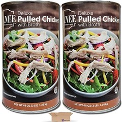 Vanee Vanee Deluxe Pulled Chicken with Broth Value Pack | 48 Ounce Can | Pack of
