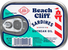 Wild Caught Sardines in Soybean Oil, 3.75 Oz Can – 13G Protein Per