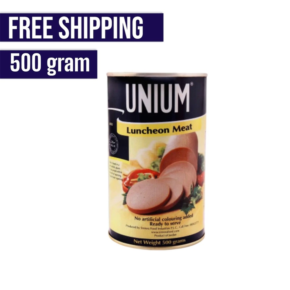 Unium Luncheon Meat Canned 500g Ready to Apply HALAL يونيوم لانشون لحم حلال