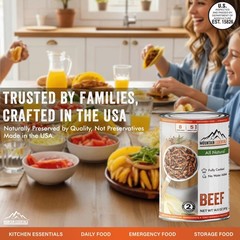 Mountain Essentials All Natural Canned Beef 14.5 oz Ready to Eat, Gluten Free