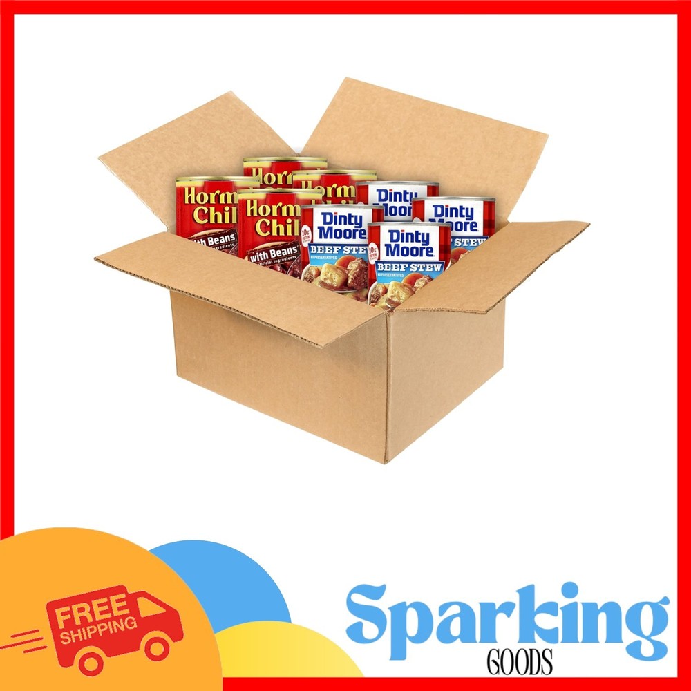 DINTY MOORE Beef Stew & Bean Variety Pack 8-Cans – Flavorful Family Meals