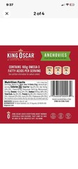 King Oscar Anchovy Flat 2.0 oz (Pack of 18)
