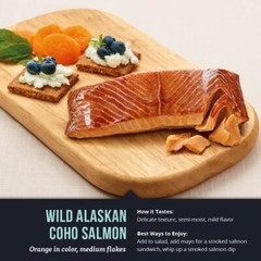 SeaBear – Premium Wild Alaskan Smoked Sockeye, Coho, and Pink Salmon Trio – 18oz