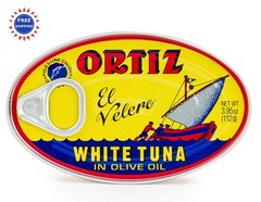 Tuna in Olive Oil 3.95 Ounce Pack Ortiz White Fresh Tender Slices Spanish Wild