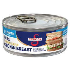 Swanson White Premium Chunk Canned Chicken Breast in Water, Fully Cooked Chicke