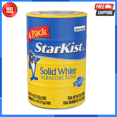 Starkist Solid White Albacore Tuna In Water 25% Less Sodium, 5 oz, 4 Cans