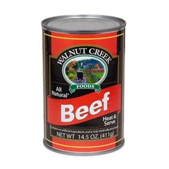 AmishTastes Walnut Creek Canned Beef Chunks, All Natural, Heat & Serve, 14.5 Oz.