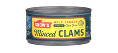 Snow’s Wild Caught Minced Clams in Clam Juice (Pack of 4) 6.5 Ounce Cans