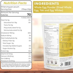 MOUNTAIN ESSENTIALS Whole Egg Crystals Pasteurized Dried Egg Powder Pouch 8 Oz