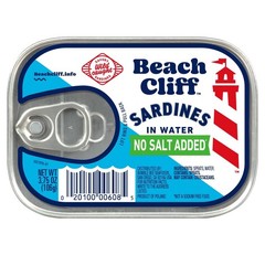 No Salt Added Sardines – High Protein, Gluten Free, Easy Snack (3.75 oz)