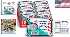 Flavorful Wild Caught Sardines in Soybean Oil – Gluten Free, High Protein