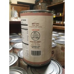 Lehman’s All Natural Canned Meat, USA Made Ready to Eat 14.5 oz Case of 24, Pork