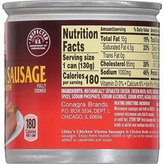 Libbys Chicken Vienna Sausage 24 Count