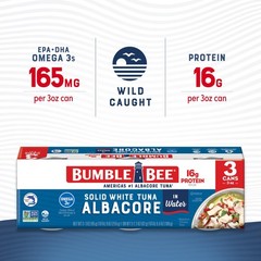 Bumble Bee Solid White Albacore Tuna in Water, 3 oz Can 8 Packs of 3, 24 Cans…