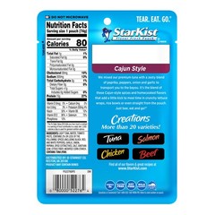 StarKist Tuna Creations Cajun Style Pouch 2.6 oz 24 Pack Wild Caught, 15g Pr…