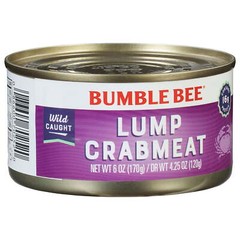6oz can, Bumble Bee Fancy Lump Crabmeat, new