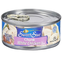 15 Pack Sweet Sue Chunk White Chicken 🍗 in Water, 5 oz Pop Top Cans BB 28-29