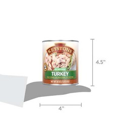 (4 pack) Keystone All Natural Turkey, 28 oz Can