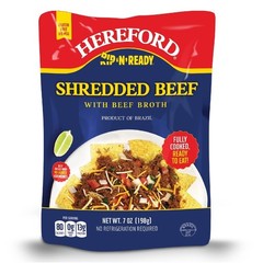 (3 pack) Fully Cooked Shredded Beef with Beef Broth, 7 oz (Shelf Stable)