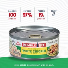 Bumble Bee Premium White Chicken Chunk in Water 5 oz Can Pack of 24 – 13g Pro…