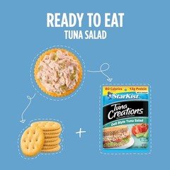 Tuna Creations Deli Style Tuna Salad Pouch, 4.0 oz Kit, 12 Pcs