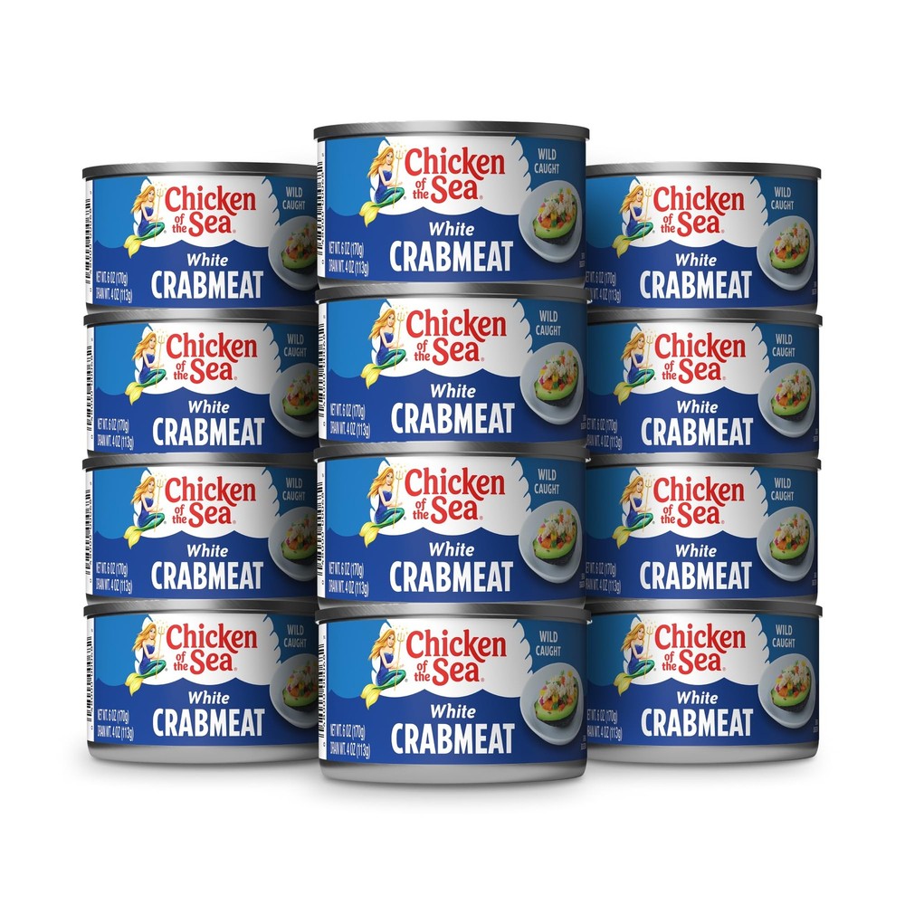 Chicken of the Sea White Crab Meat, 6 oz. Cans Pack of 12, High in Calcium, W…