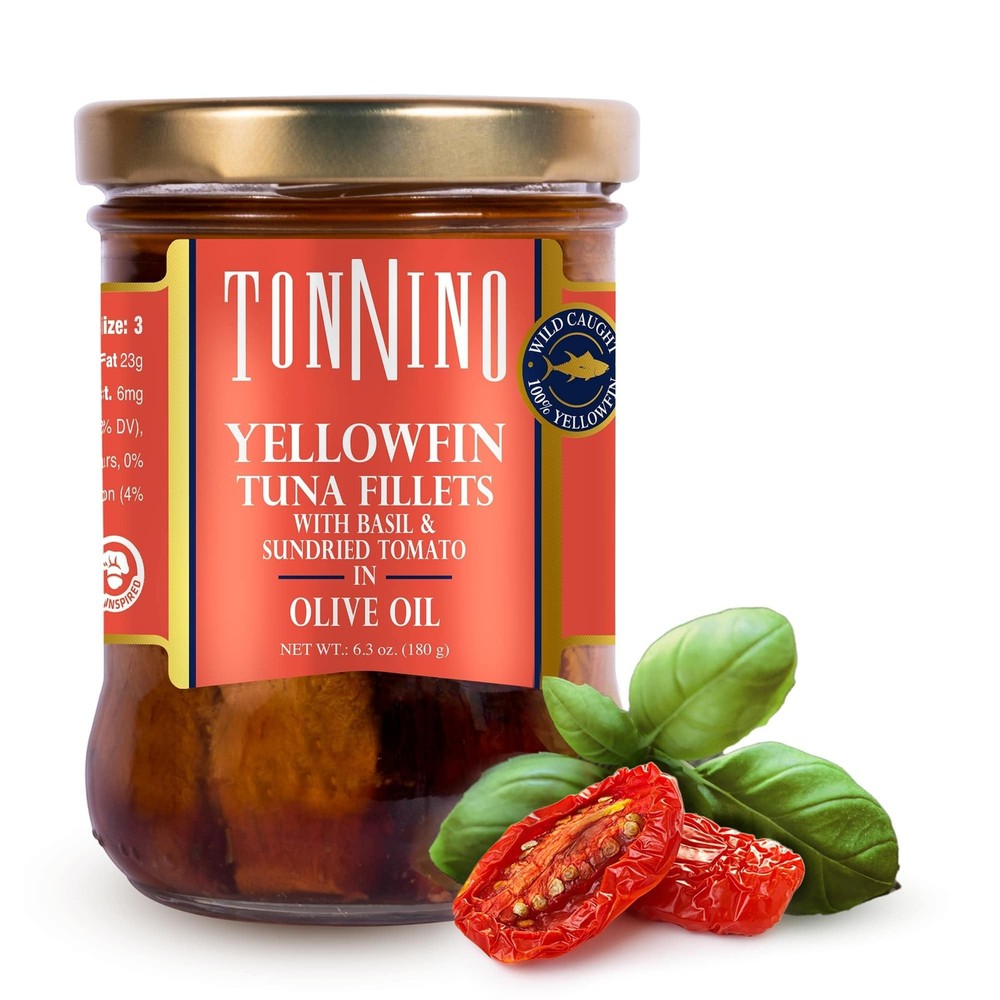 Tonnino Yellowfin Tuna Fish Tomato & Basil Premium – Pack of 6 – Alternative …