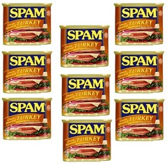SPAM Oven-Roasted Turkey – High Protein White Meat Size 12 oz Cans (9-Pack)