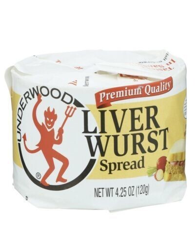 Underwoods Liverwurst spread 4.25 oz cans. Lot of 12