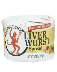 Underwoods Liverwurst spread 4.25 oz cans. Lot of 12